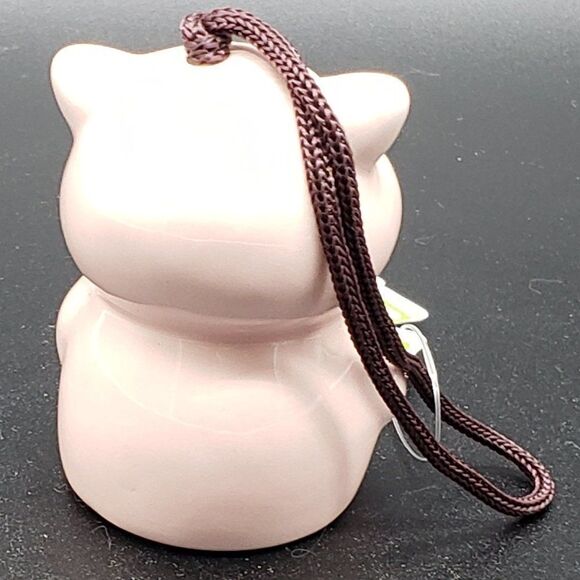 Green Earth Baby Bells Decorative Porcelain Pink Pig Hanging Bell Figurine (#1) - Picture 9 of 15